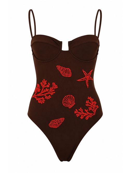 Costume intero Medea con ricamo perline Mc2 Saint Barth | MEDE00208586L